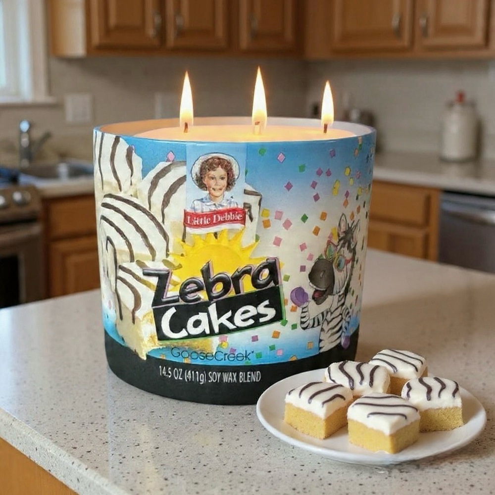 Goose Creek Zebra Cakes Candle (3 wick)
